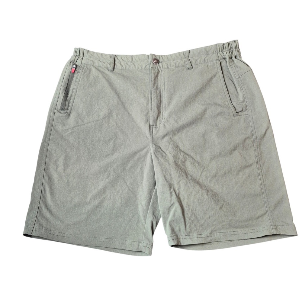 Duck Camp Mens Large Shorts Green Outdoor Hunting Fishing Nylon Stretch